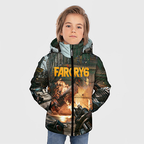 Зимняя куртка для мальчика Far Cry 6 gameplay art / 3D-Черный – фото 3