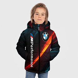 Куртка зимняя для мальчика BMW M PERFORMANCE NEON БМВ М НЕОН цвета 3D-черный — фото 2