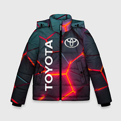 Куртка зимняя для мальчика TOYOTA 3D NEON ТОЙОТА 3Д ПЛИТЫ НЕОН, цвет: 3D-красный