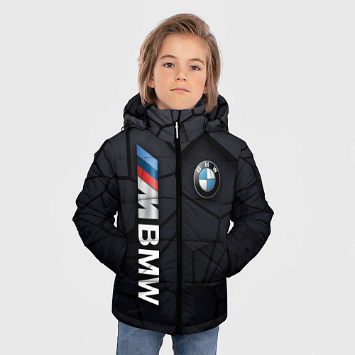 Зимняя куртка для мальчика BMW sport 3D плиты 3Д плиты / 3D-Черный – фото 3