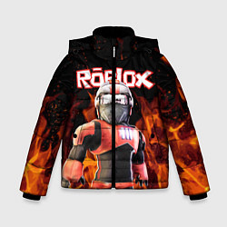 Куртка зимняя для мальчика ROBLOX FIRE РОБЛОКС ОГОНЬ ПОЖАРНЫЙ, цвет: 3D-красный