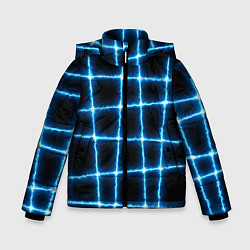 Куртка зимняя для мальчика Неоновая искра, цвет: 3D-черный
