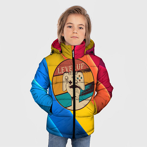 Зимняя куртка для мальчика Джойстик Level Up / 3D-Черный – фото 3