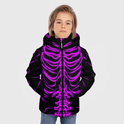 Куртка зимняя для мальчика Розовые кости, цвет: 3D-черный — фото 2