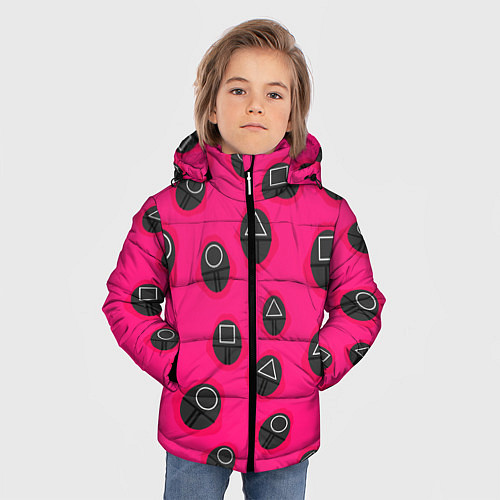 Зимняя куртка для мальчика Игра в кальмара TКК / 3D-Черный – фото 3