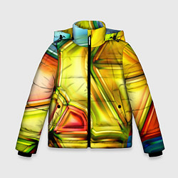 Куртка зимняя для мальчика Абстрактная абстракция, цвет: 3D-черный