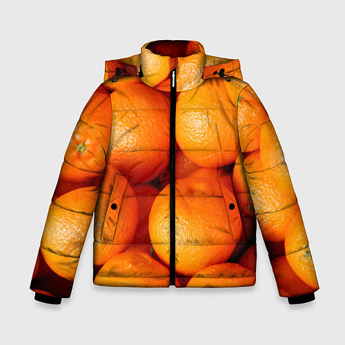 Зимняя куртка для мальчика Мандаринчик чик / 3D-Светло-серый – фото 1