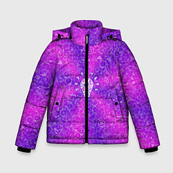 Куртка зимняя для мальчика Лампочка на фоне АПВ 12 2 7 7, цвет: 3D-черный
