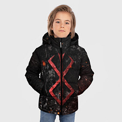 Куртка зимняя для мальчика BERSERK LOGO GRUNGE RED, цвет: 3D-светло-серый — фото 2