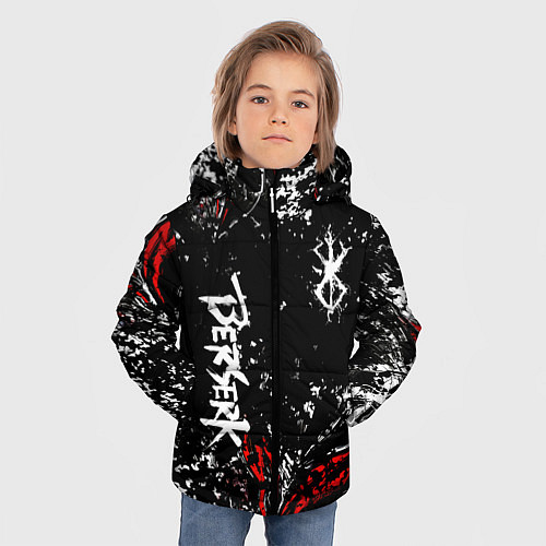 Зимняя куртка для мальчика Берсерк Черная маска / 3D-Черный – фото 3
