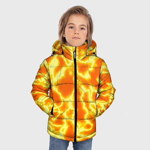 Зимняя куртка для мальчика Огненная вспышка / 3D-Черный – фото 3