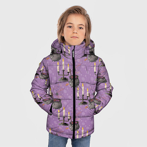 Зимняя куртка для мальчика Хэллоуин Свечи / 3D-Черный – фото 3