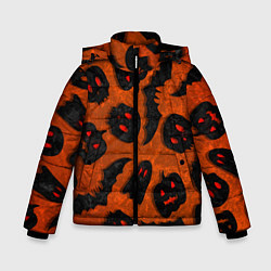 Куртка зимняя для мальчика Halloween print, цвет: 3D-черный
