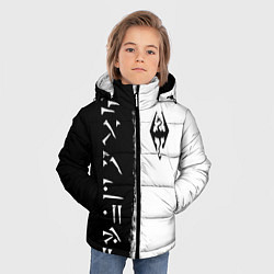Куртка зимняя для мальчика THE ELDER SCROLLS SKYRIM FUS RO DAH ЧЁРНО БЕЛЫЙ, цвет: 3D-светло-серый — фото 2