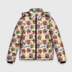 Зимняя куртка для мальчика Родезийский Риджбек красочный дизайн