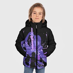 Куртка зимняя для мальчика Genshin Impact Raiden, цвет: 3D-черный — фото 2