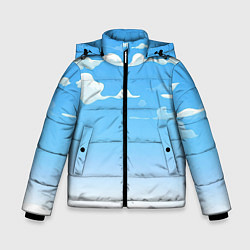 Куртка зимняя для мальчика Летнее небо, цвет: 3D-черный