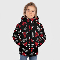 Куртка зимняя для мальчика CHICAGO BULLS БЫКИ УЗОР, цвет: 3D-красный — фото 2
