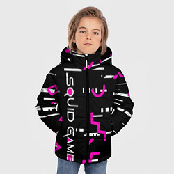 Куртка зимняя для мальчика Squid Gam: Узоры, цвет: 3D-светло-серый — фото 2