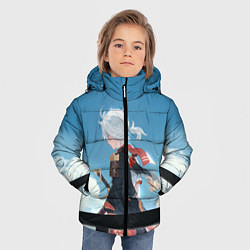 Куртка зимняя для мальчика КАДЗУХА НА ФОНЕ НЕБА, цвет: 3D-черный — фото 2