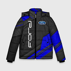 Куртка зимняя для мальчика Ford Форд авто, цвет: 3D-черный