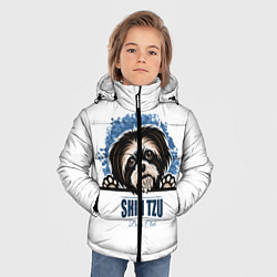 Куртка зимняя для мальчика Ши-Тцу Shih-Tzu, цвет: 3D-черный — фото 2