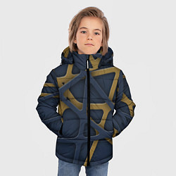 Куртка зимняя для мальчика 3Д абстракция KVIks, цвет: 3D-светло-серый — фото 2