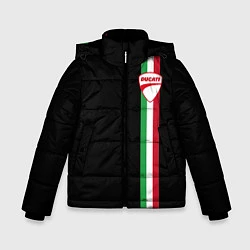 Куртка зимняя для мальчика DUCATI MOTOCYCLE ITALY LINE, цвет: 3D-черный