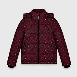 Куртка зимняя для мальчика Knitted Texture, цвет: 3D-черный