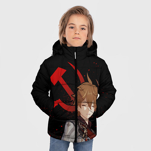 Зимняя куртка для мальчика ТАРТАЛЬЯ СНЕЖНАЯ ЧЕРНЫЙ / 3D-Черный – фото 3