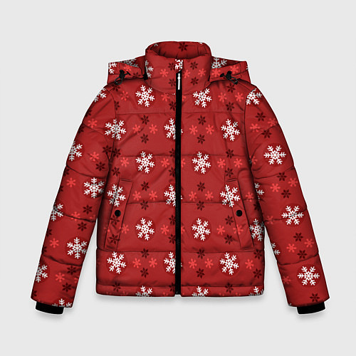 Зимняя куртка для мальчика Snowflakes / 3D-Светло-серый – фото 1