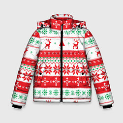 Куртка зимняя для мальчика Christmas Deer, цвет: 3D-красный