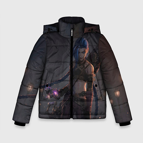 Зимняя куртка для мальчика Дерзкая Джинкс / 3D-Светло-серый – фото 1