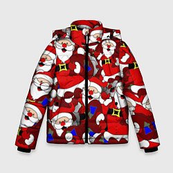 Куртка зимняя для мальчика Толпа Дедов Морозов, цвет: 3D-светло-серый