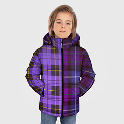 Куртка зимняя для мальчика Purple Checkered, цвет: 3D-красный — фото 2