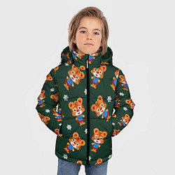Куртка зимняя для мальчика Тигрёнок и снежинка, цвет: 3D-светло-серый — фото 2