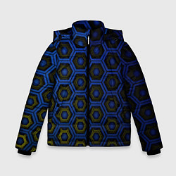 Куртка зимняя для мальчика Ячейки памяти, цвет: 3D-светло-серый