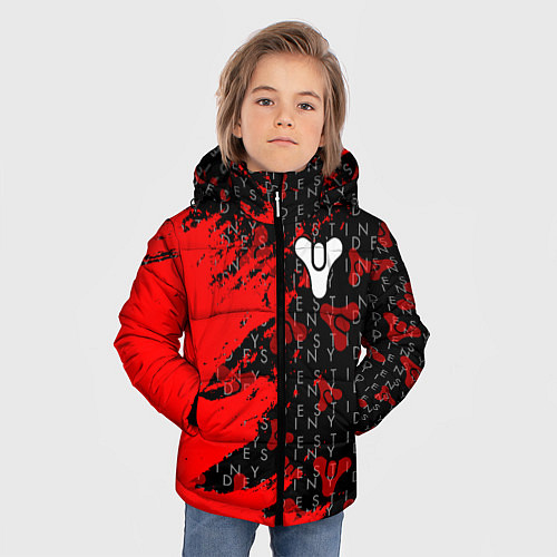 Зимняя куртка для мальчика Destiny Паттерн / 3D-Черный – фото 3