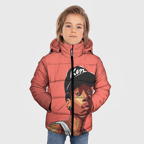 Зимняя куртка для мальчика Wiz Khalifa Art / 3D-Черный – фото 3