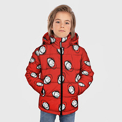 Куртка зимняя для мальчика БУМАЖНЫЙ ДОМ , УЗОР ИЗ МАСОК ДАЛИ, цвет: 3D-светло-серый — фото 2