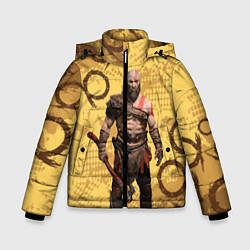 Куртка зимняя для мальчика God of War Kratos Год оф Вар Кратос, цвет: 3D-светло-серый