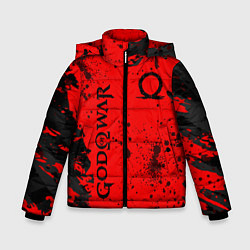 Куртка зимняя для мальчика God of War Брызги крови, цвет: 3D-черный
