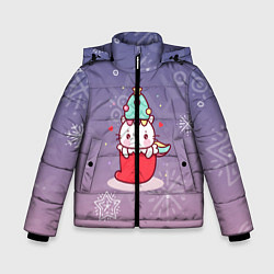 Куртка зимняя для мальчика Happy New Year 2022 Сat 1, цвет: 3D-светло-серый