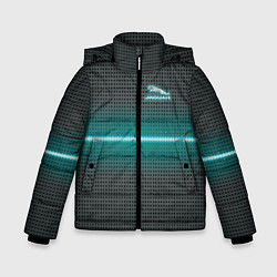 Зимняя куртка для мальчика Jaguar blue neon theme