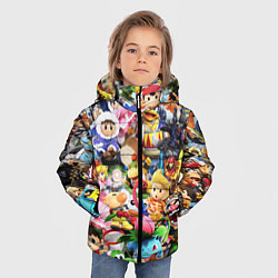 Куртка зимняя для мальчика SUPER SMASH BROS ГЕРОИ ИГРЫ, цвет: 3D-черный — фото 2