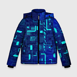 Куртка зимняя для мальчика Киберпанк Зима 2022, цвет: 3D-красный