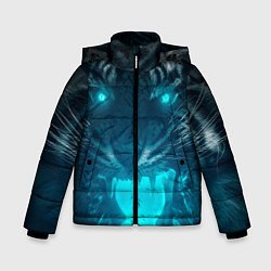Куртка зимняя для мальчика Неоновый водяной тигр 2022, цвет: 3D-светло-серый