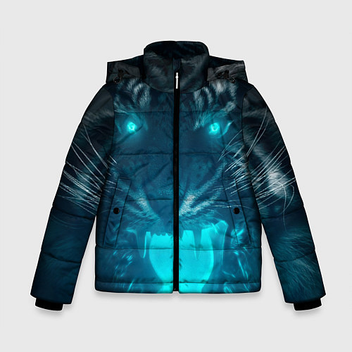 Зимняя куртка для мальчика Неоновый водяной тигр 2022 / 3D-Светло-серый – фото 1