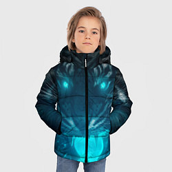 Куртка зимняя для мальчика Неоновый водяной тигр 2022, цвет: 3D-светло-серый — фото 2