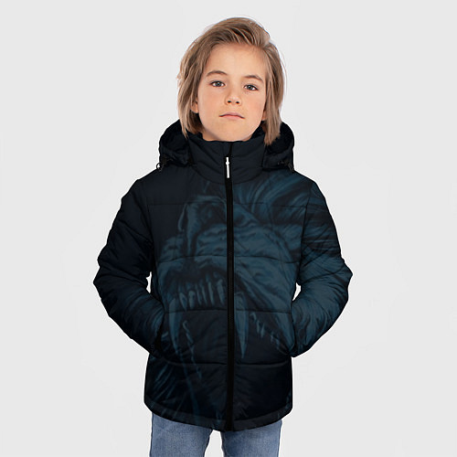 Зимняя куртка для мальчика Zenit lion dark theme / 3D-Черный – фото 3